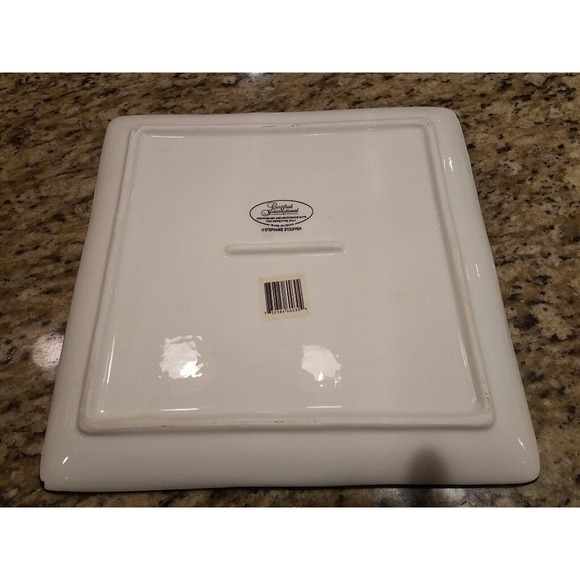 Stephanie Stouffer Christmas Tree Penguin Large Plate Certified International - Picture 11 of 11